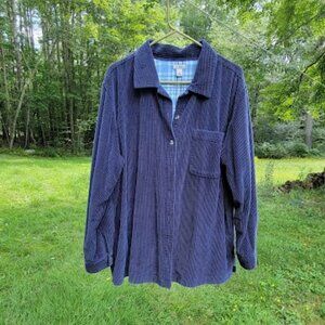L.L. Bean Women's Wide Wale Corduroy Shirt Large